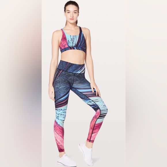 lululemon athletica Pants - Lululemon Speed Wunder Mid Rise Tights - Nulux Electrobeam